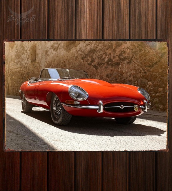 Металлическая табличка Jaguar E-Type Roadster (Series I) 338